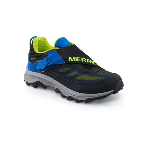 moab speed low ziptrek waterproof sneaker bigkid black blue lime black blue lime 2