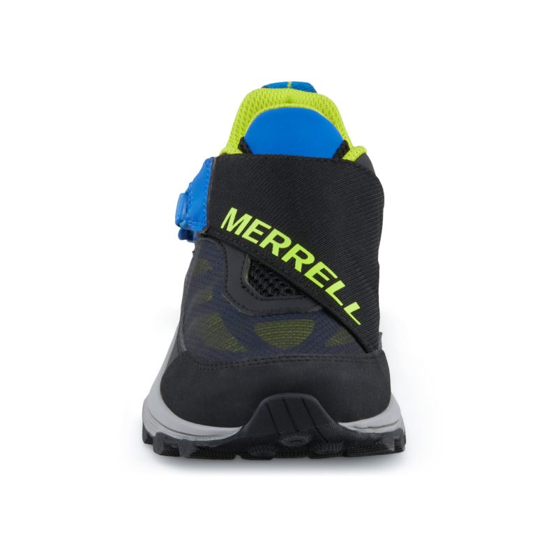 moab speed low ziptrek waterproof sneaker bigkid black blue lime black blue lime 5