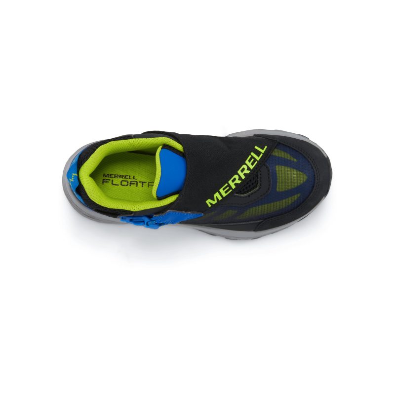 moab speed low ziptrek waterproof sneaker bigkid black blue lime black blue lime 6