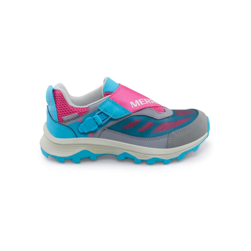 moab speed low ziptrek waterproof sneaker bigkid grey turquoise berry 1