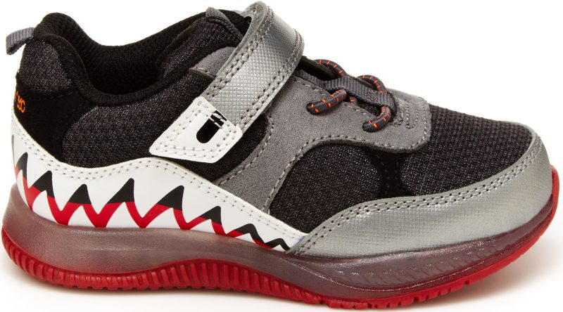 pierce sneaker littlekid grey red 1