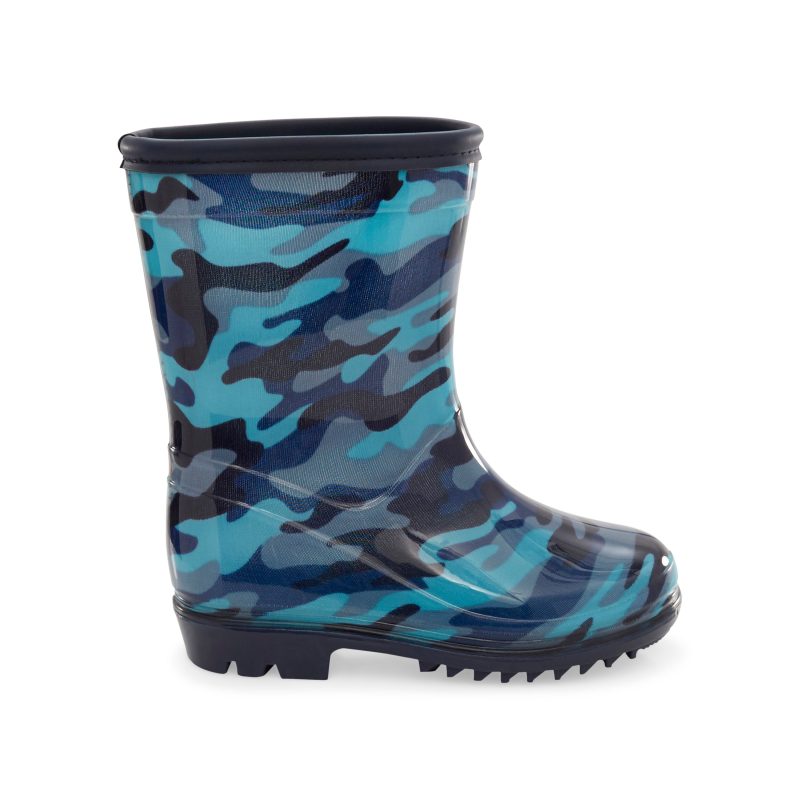 reino rain boot littlekid blue camo 1