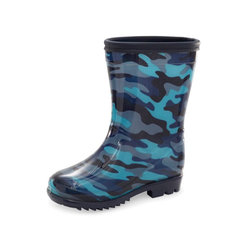 reino rain boot littlekid blue camo 8