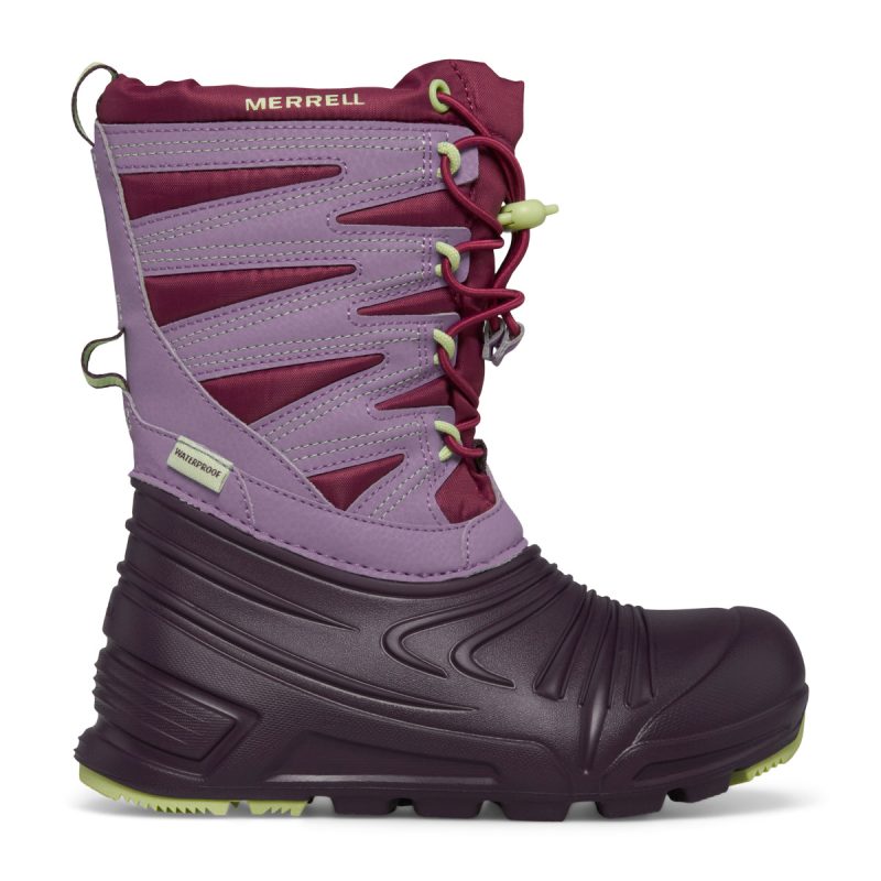 snow quest lite 30 waterproof boot bigkid burgundy purple mint burgundy purple mint 1