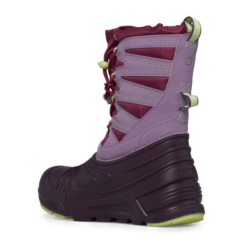 snow quest lite 30 waterproof boot bigkid burgundy purple mint burgundy purple mint 3