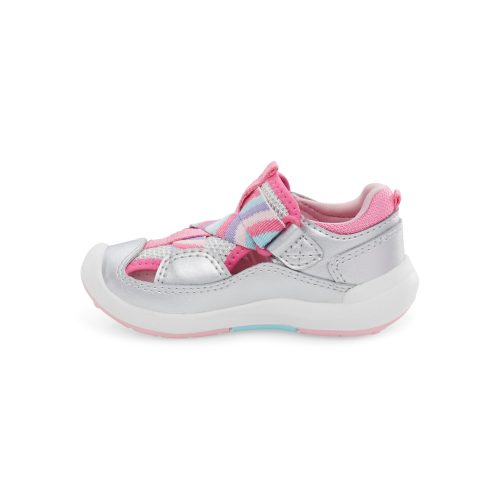 srtech surf sneaker sandal littlekid silver rainbow 4